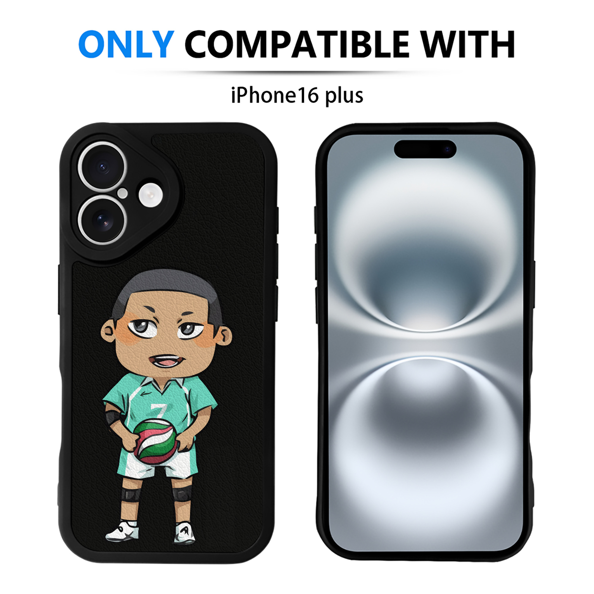 （画像用） ハイキュー!! Haikyu!! 【iPhone 16シリーズ対応】シリコンスマホケース（レザー調） 材質：シリコン